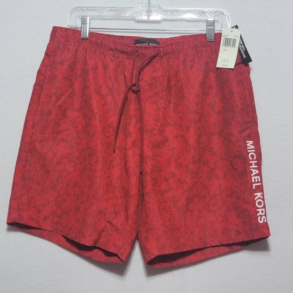 Michael Kors Red Men's Swim Shorts SIZE L. #724